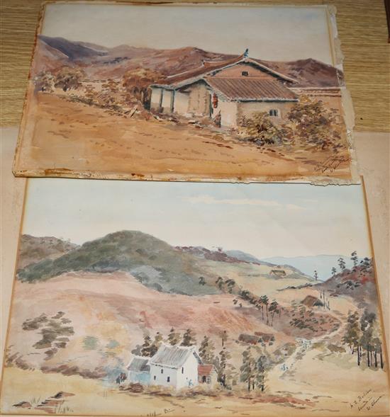 H.E. Bolton Views of Coalfield, Western China and Scene in China, 25 x 35cm, unframed
